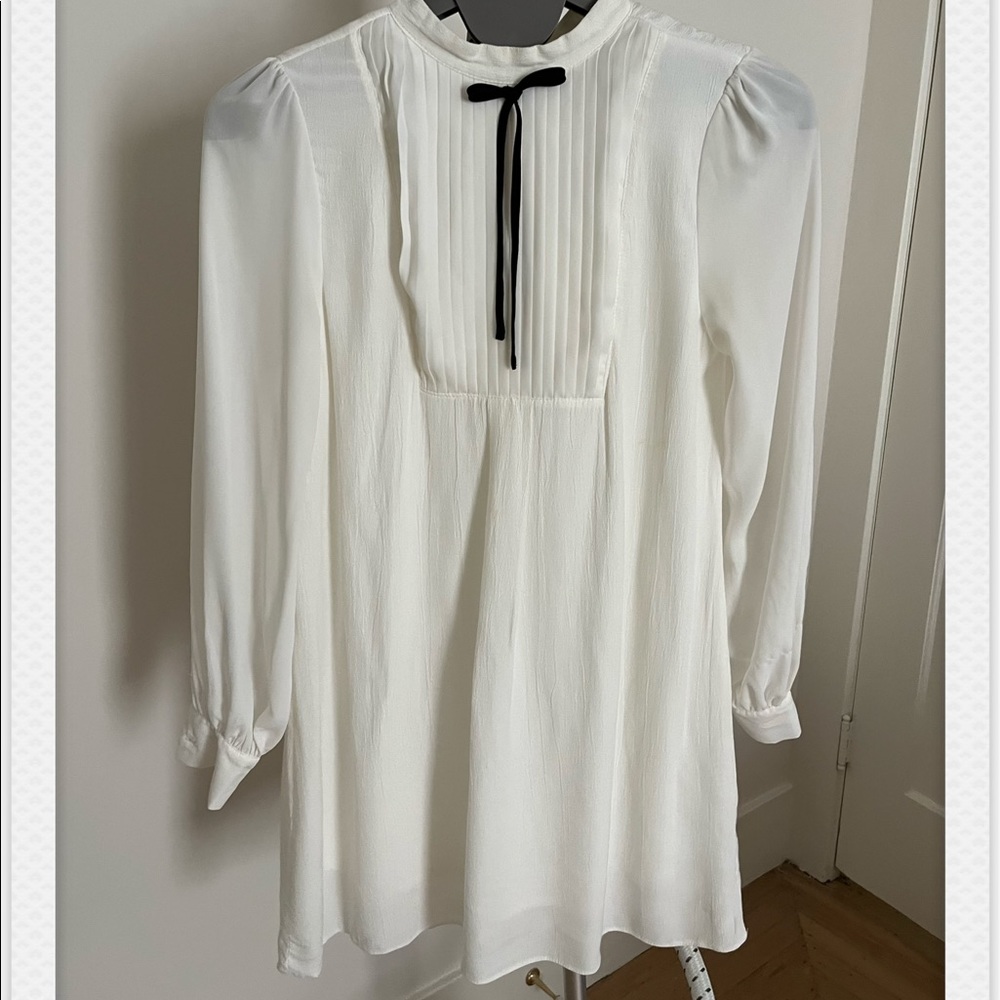 ASOS long sleeve white mini dress